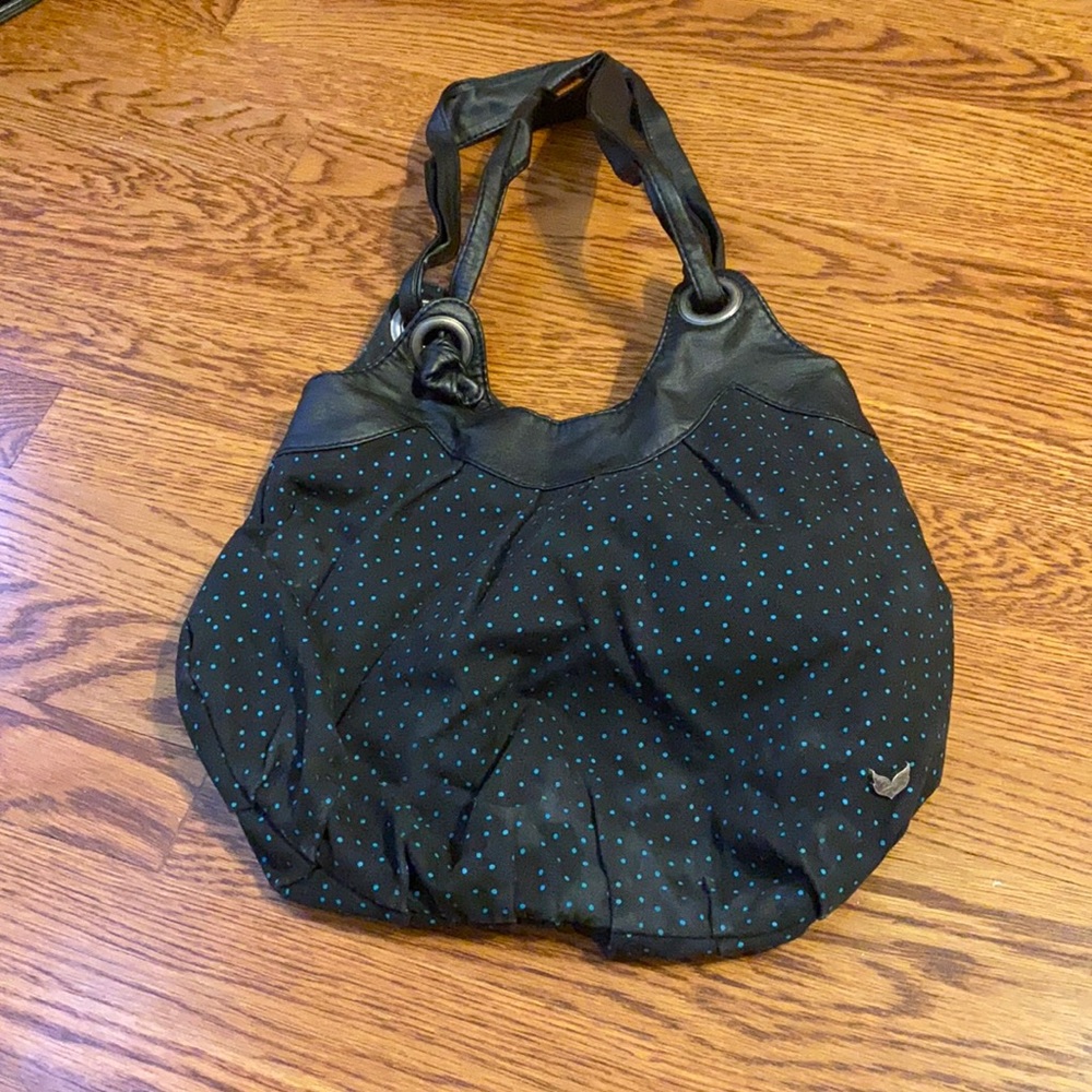 Black/Blue Polka Dot Purse